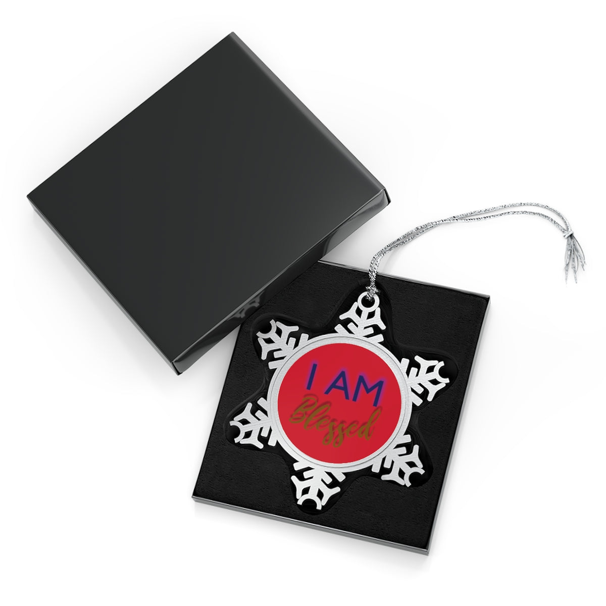 I AM BLESSED Pewter Snowflake Ornament