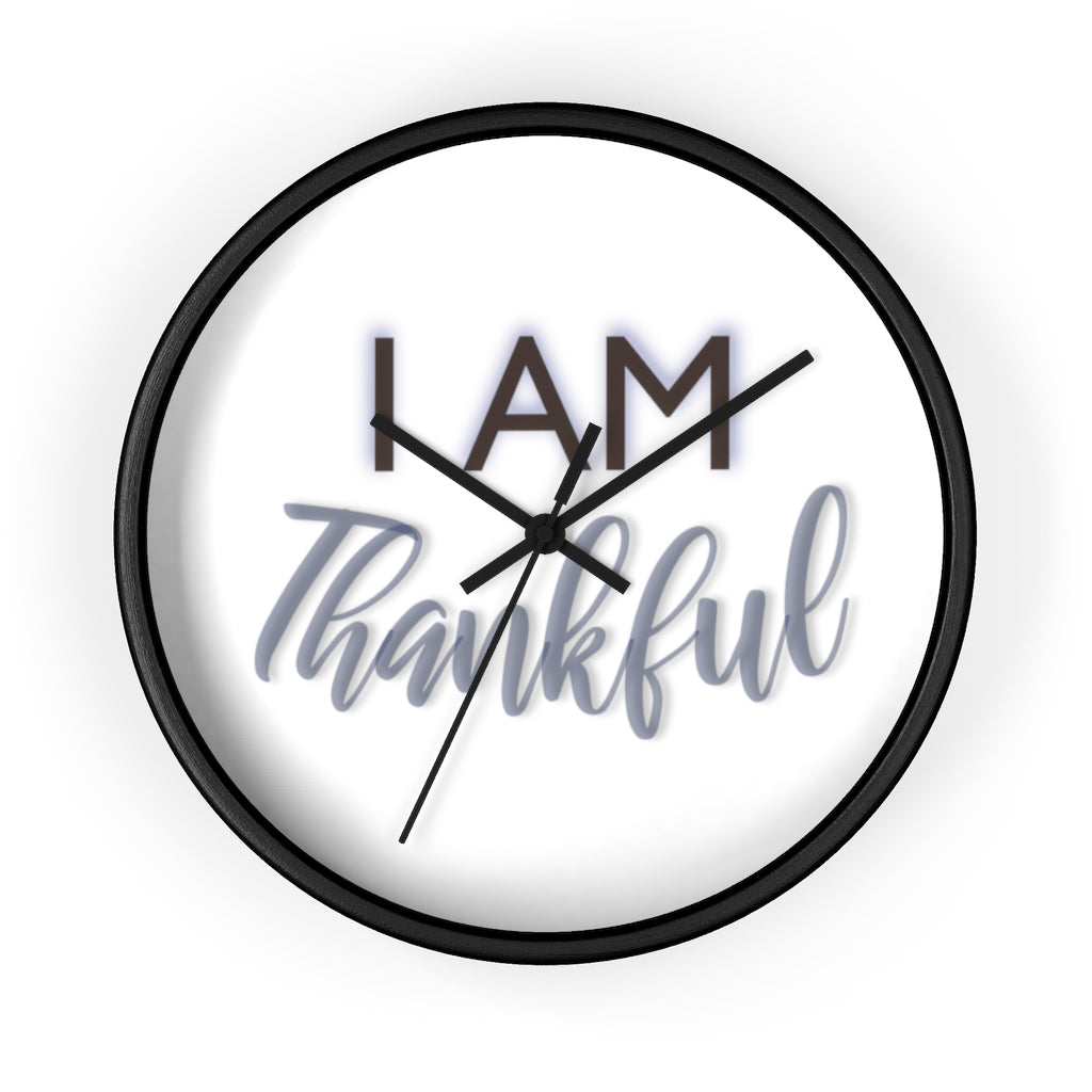 I AM THANKFUL Wall clock