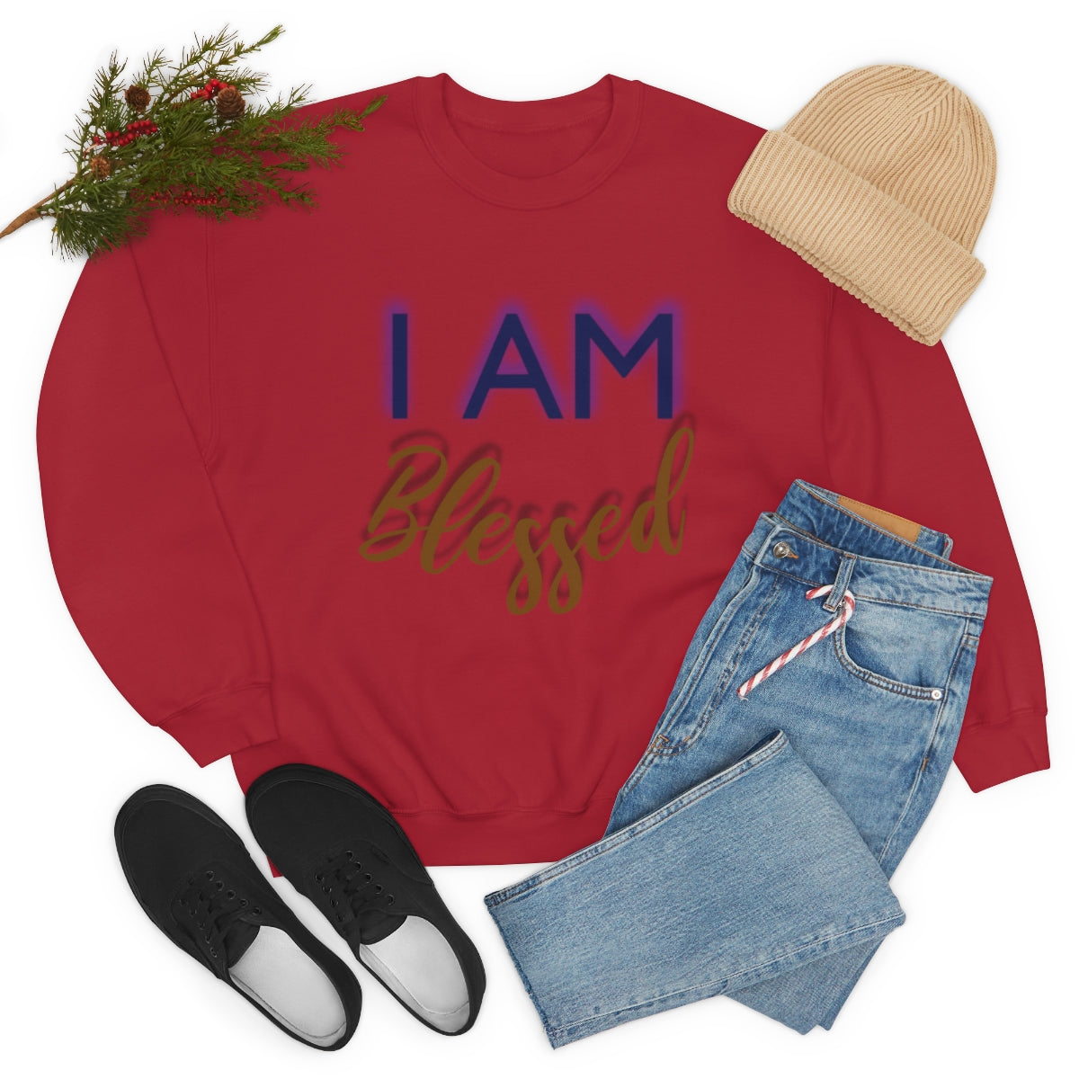 I AM BLESSED Unisex Crewneck Sweatshirt