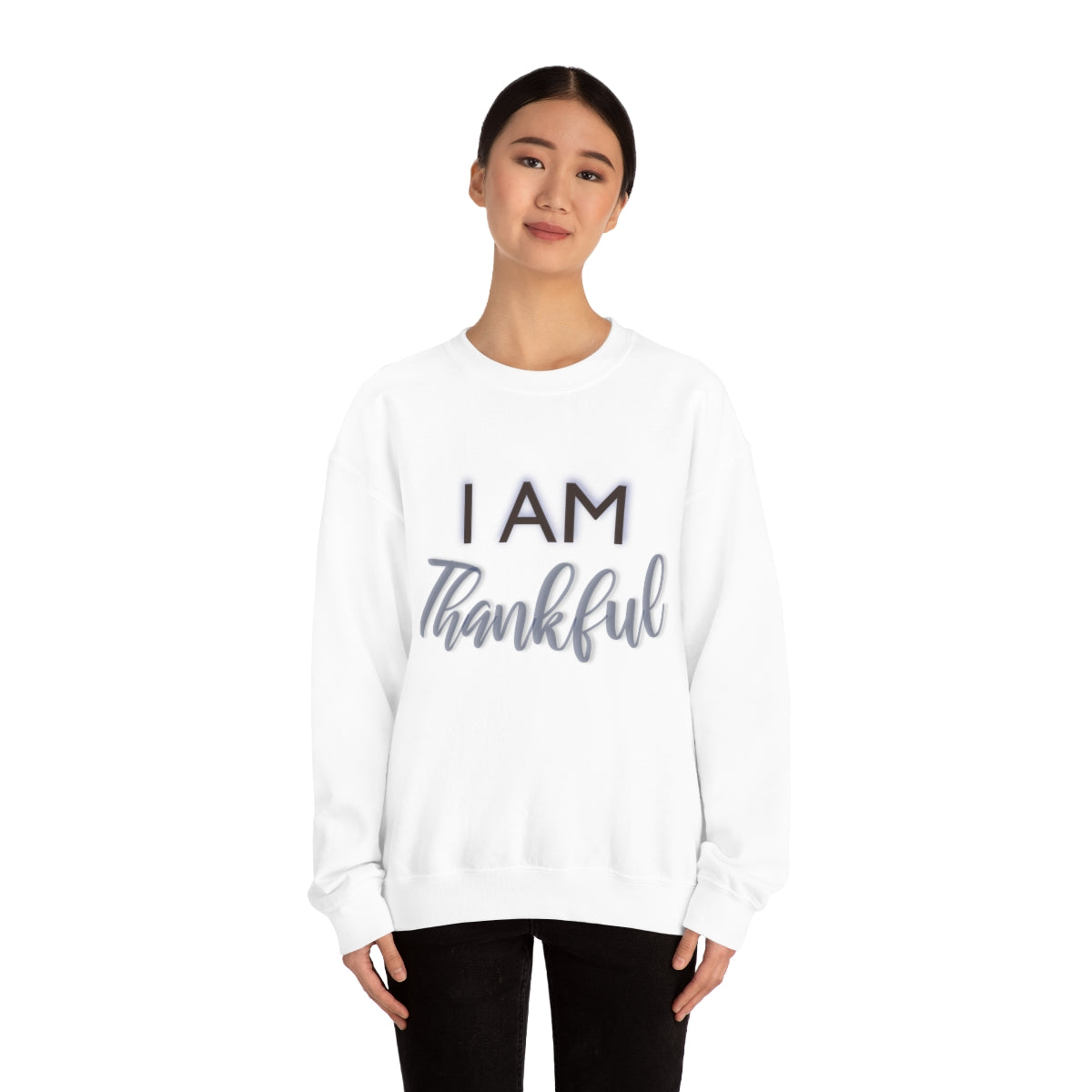 I AM THANKFUL Unisex Crewneck Sweatshirt