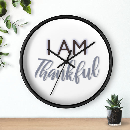 I AM THANKFUL Wall clock