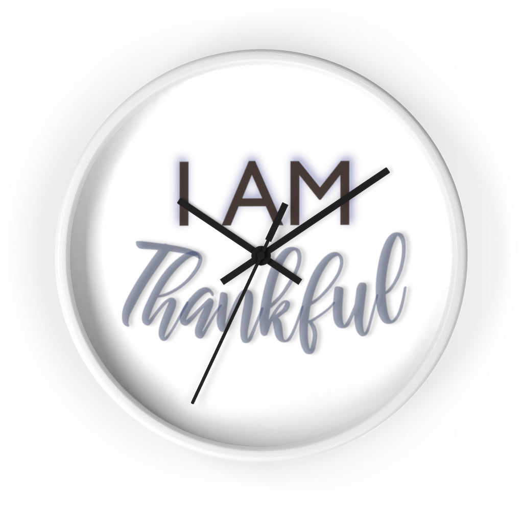 I AM THANKFUL Wall clock