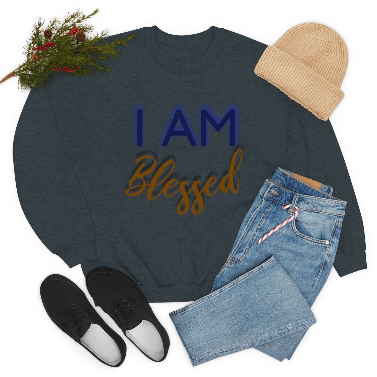 I AM BLESSED Unisex Crewneck Sweatshirt