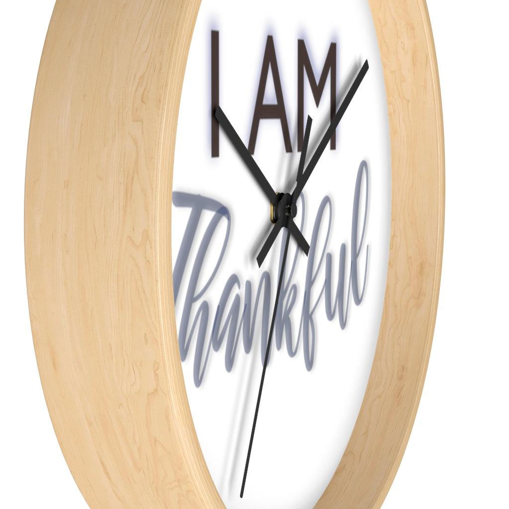 I AM THANKFUL Wall clock