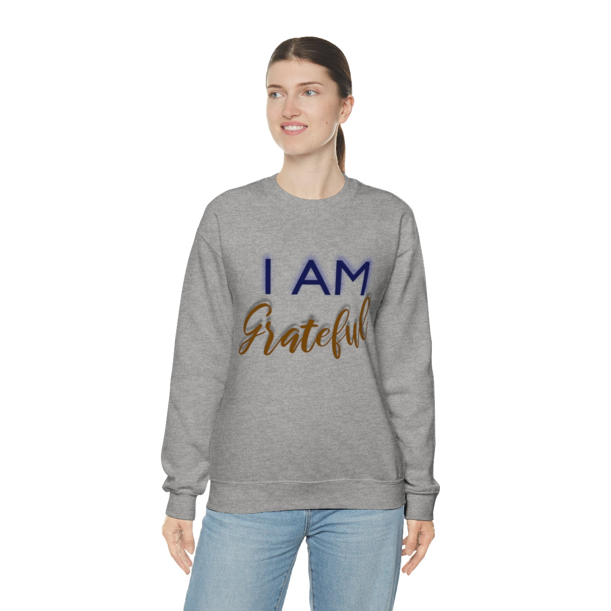 I AM GRATEFUL Unisex Crewneck Sweatshirt