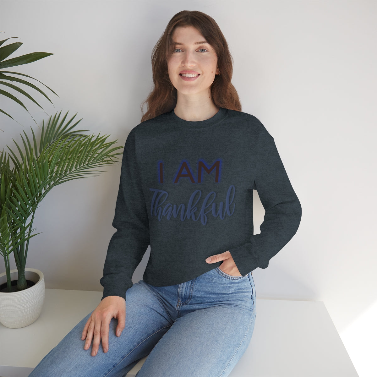 I AM THANKFUL Unisex Crewneck Sweatshirt