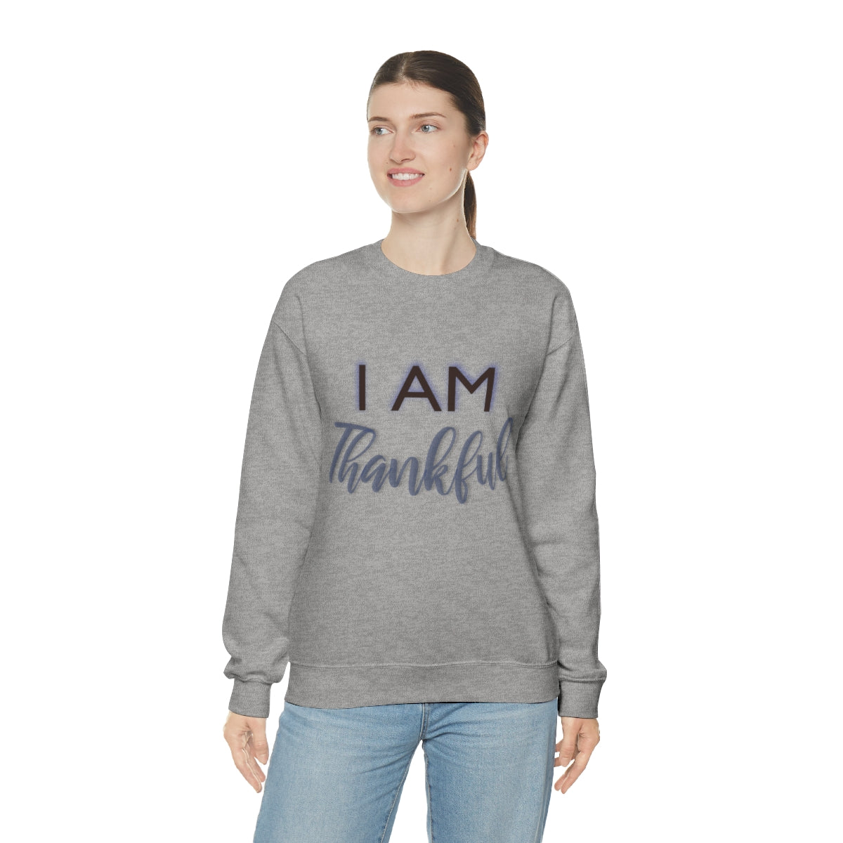 I AM THANKFUL Unisex Crewneck Sweatshirt