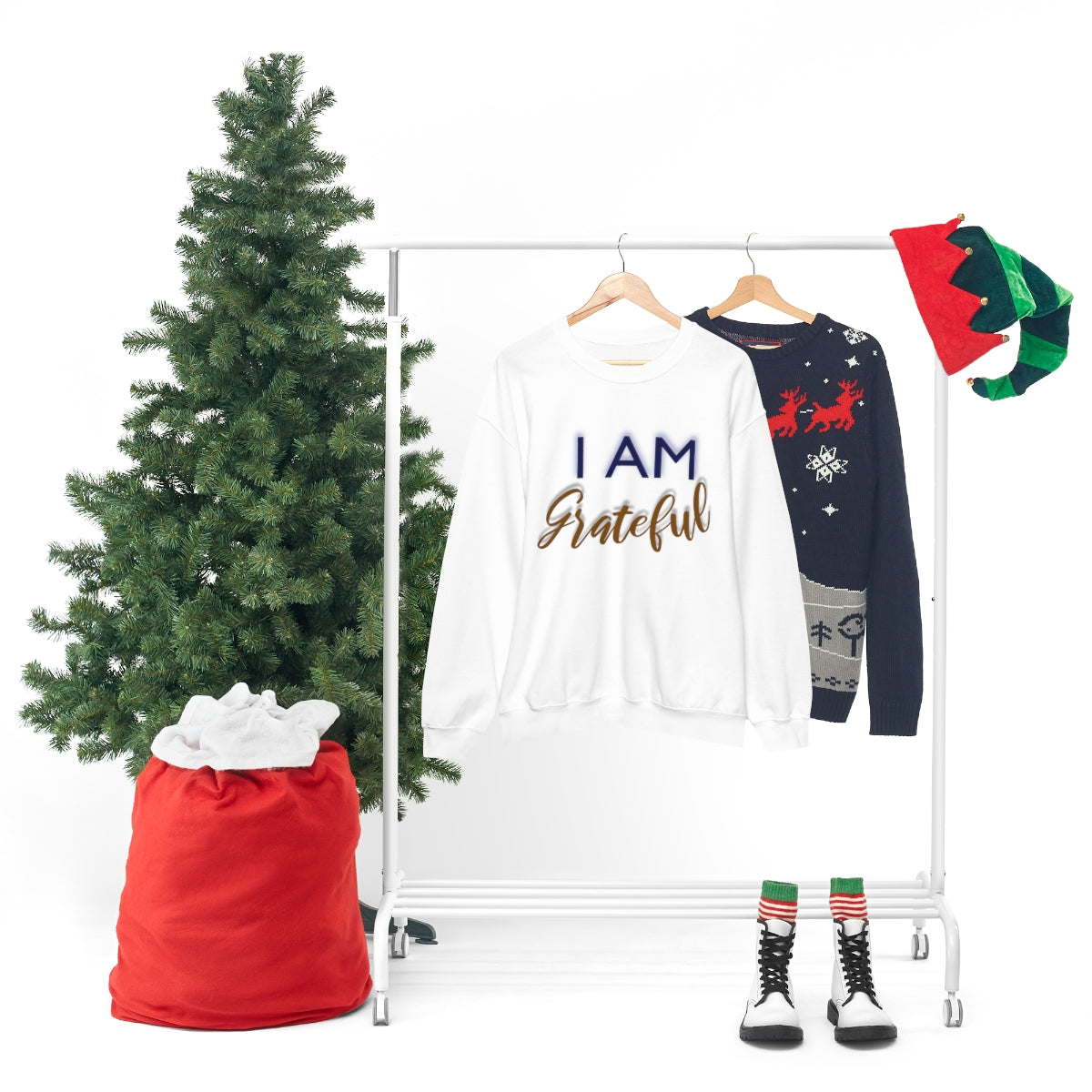 I AM GRATEFUL Unisex Crewneck Sweatshirt