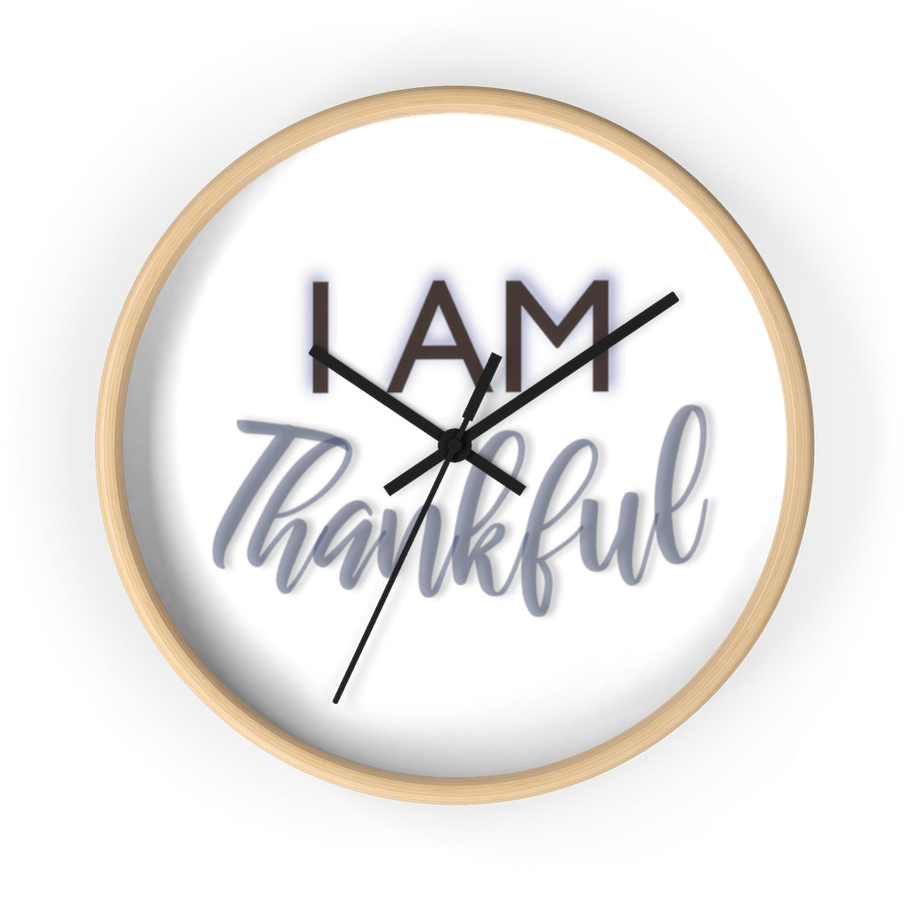 I AM THANKFUL Wall clock