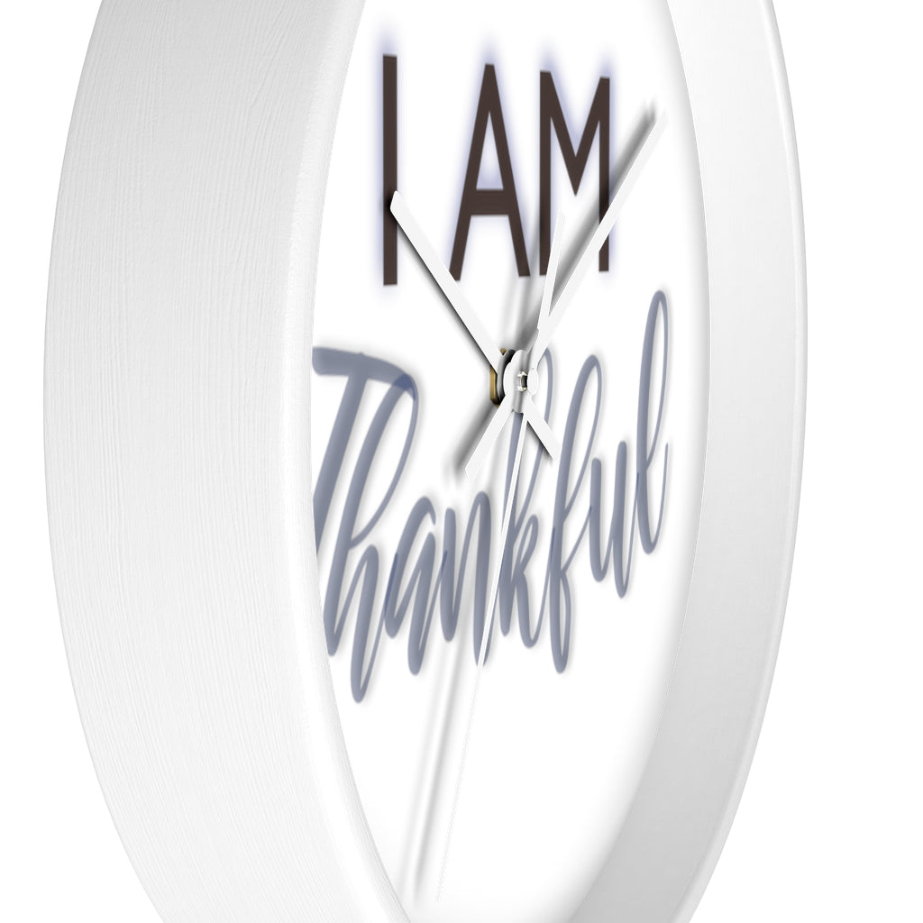 I AM THANKFUL Wall clock