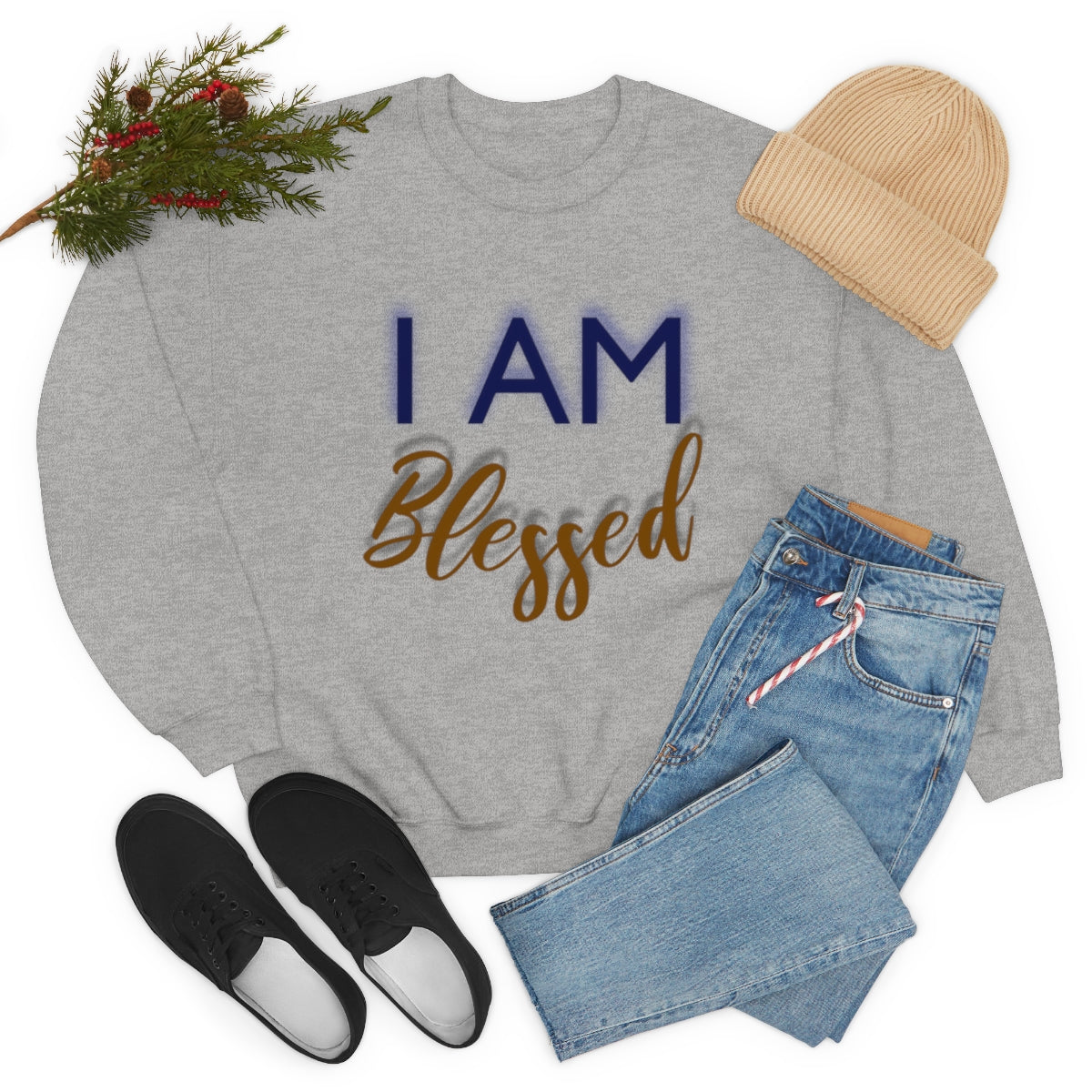 I AM BLESSED Unisex Crewneck Sweatshirt