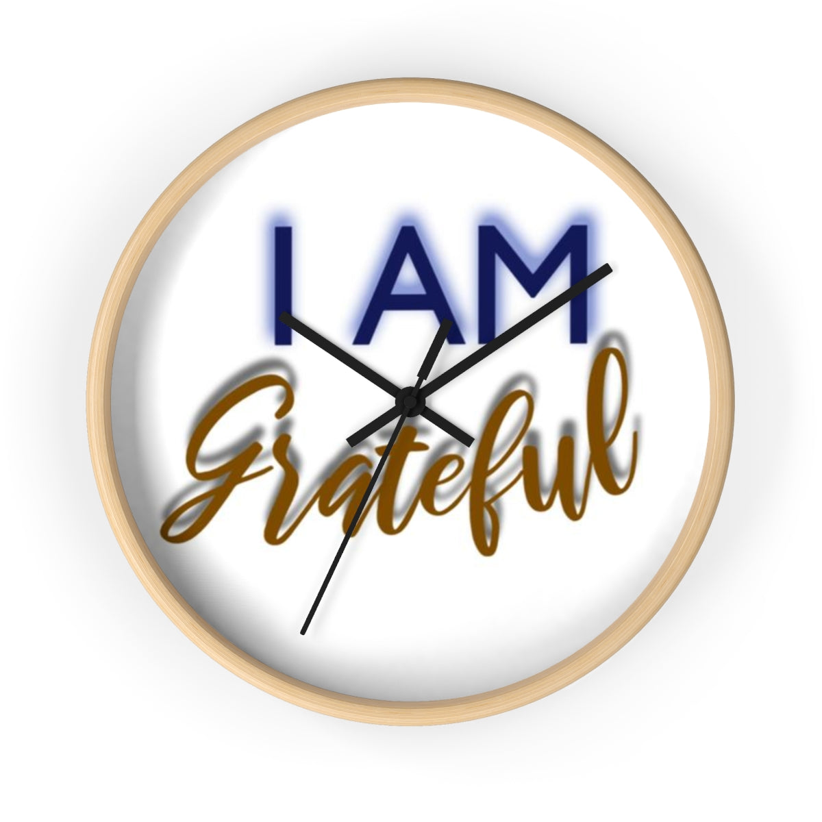 I AM GRATEFUL Wall clock