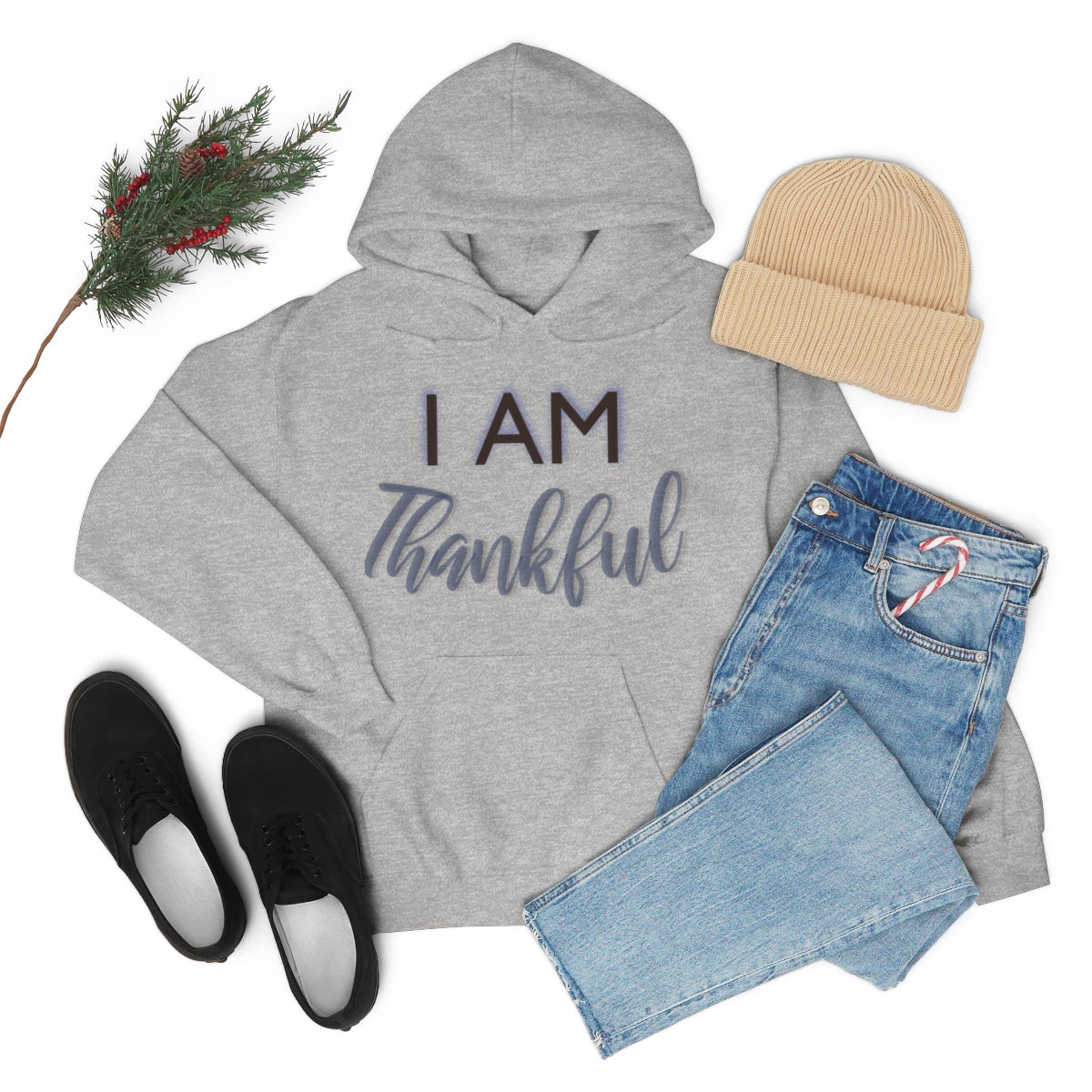 I AM THANKFUL Unisex Hooded Sweatshirt