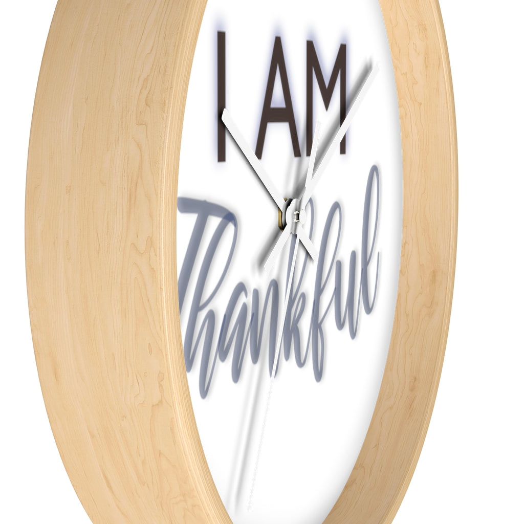 I AM THANKFUL Wall clock