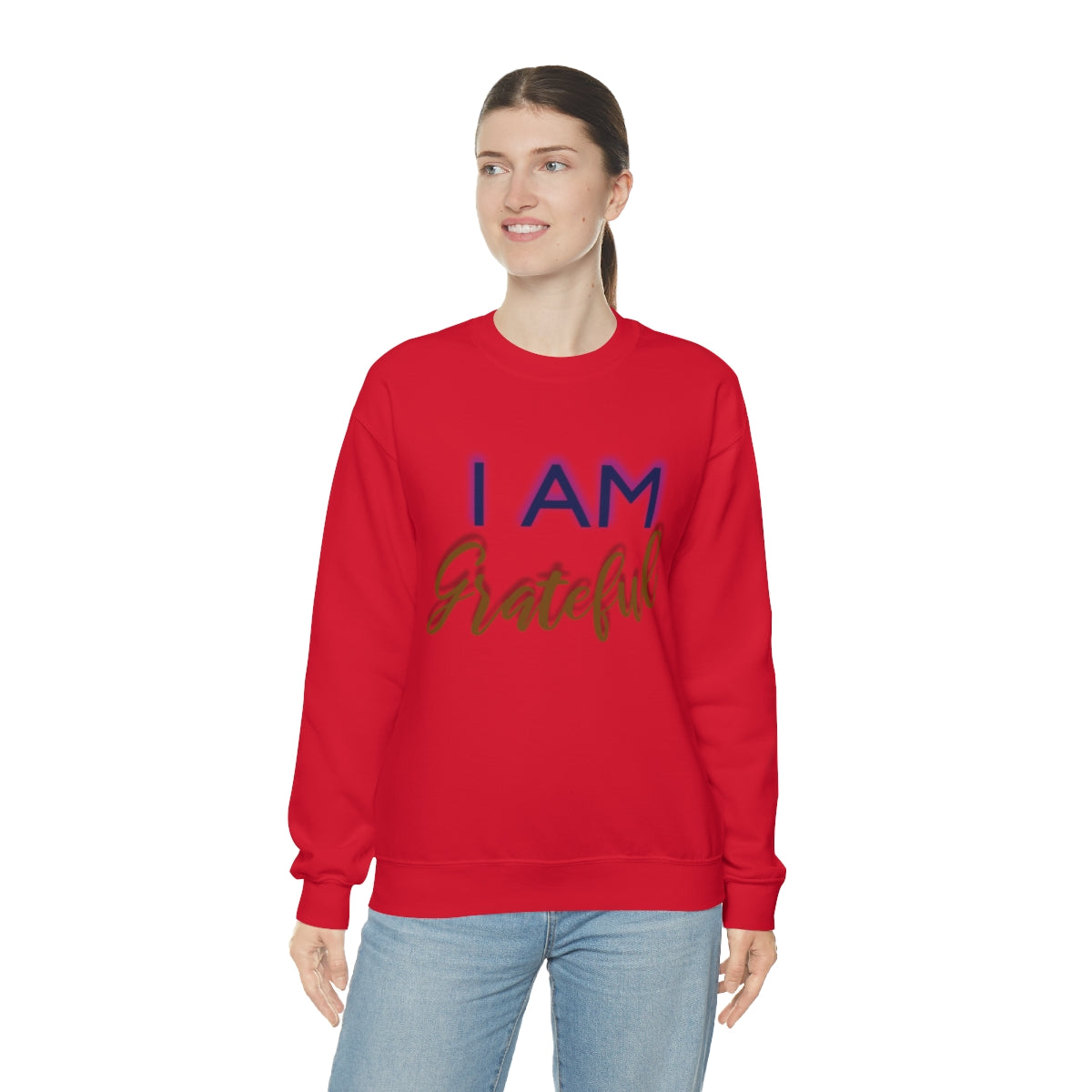 I AM GRATEFUL Unisex Crewneck Sweatshirt