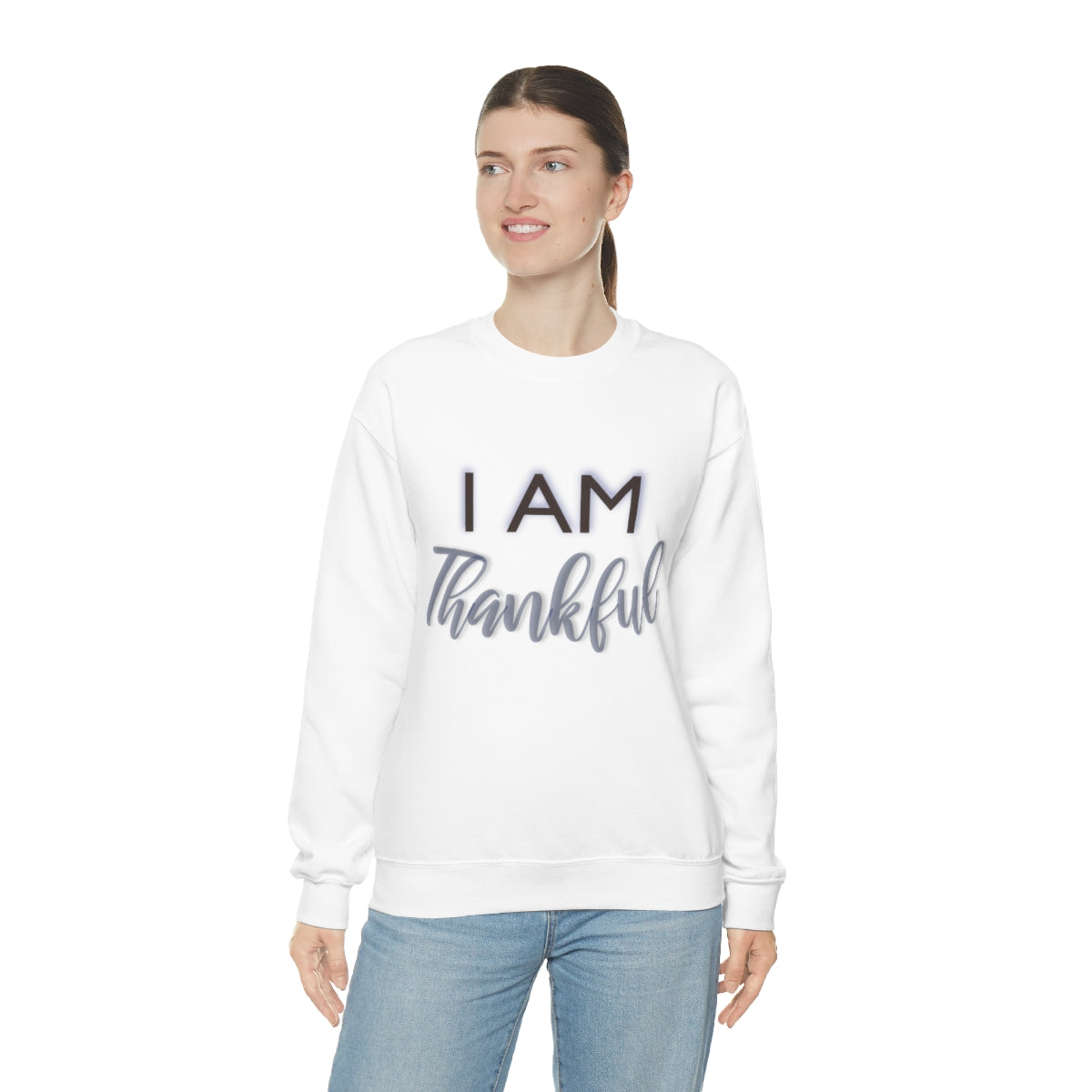 I AM THANKFUL Unisex Crewneck Sweatshirt