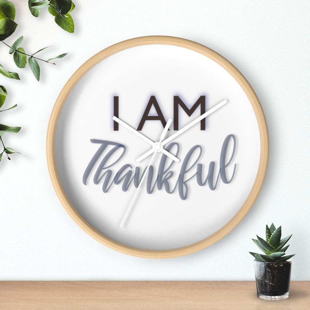 I AM THANKFUL Wall clock