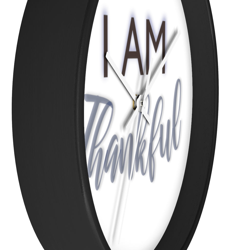 I AM THANKFUL Wall clock