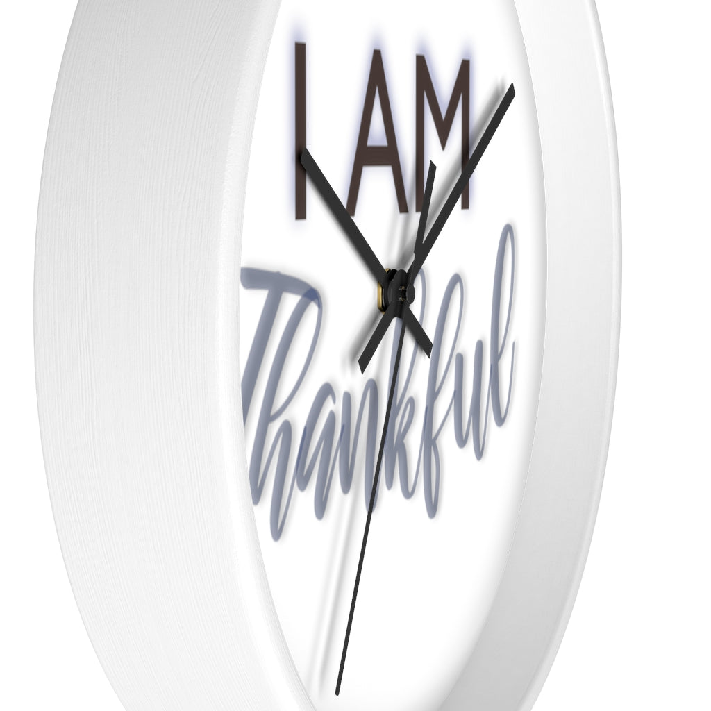 I AM THANKFUL Wall clock