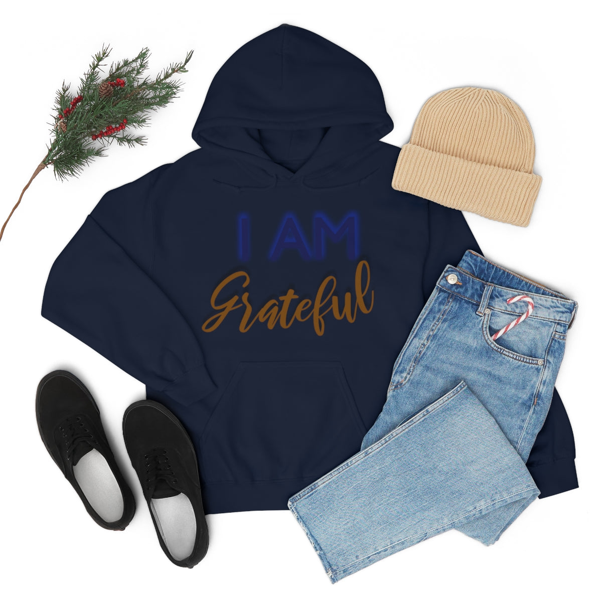 I AM GRATEFUL Unisex Hooded Sweatshirt