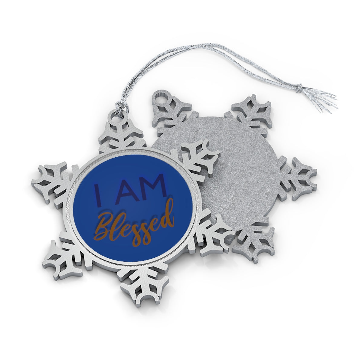 BLESSED Pewter Snowflake Ornament