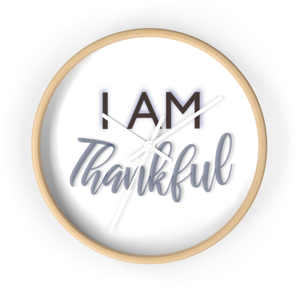 I AM THANKFUL Wall clock