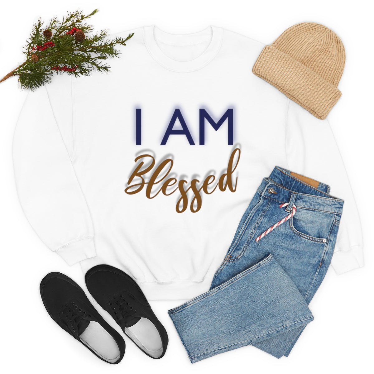 I AM BLESSED Unisex Crewneck Sweatshirt