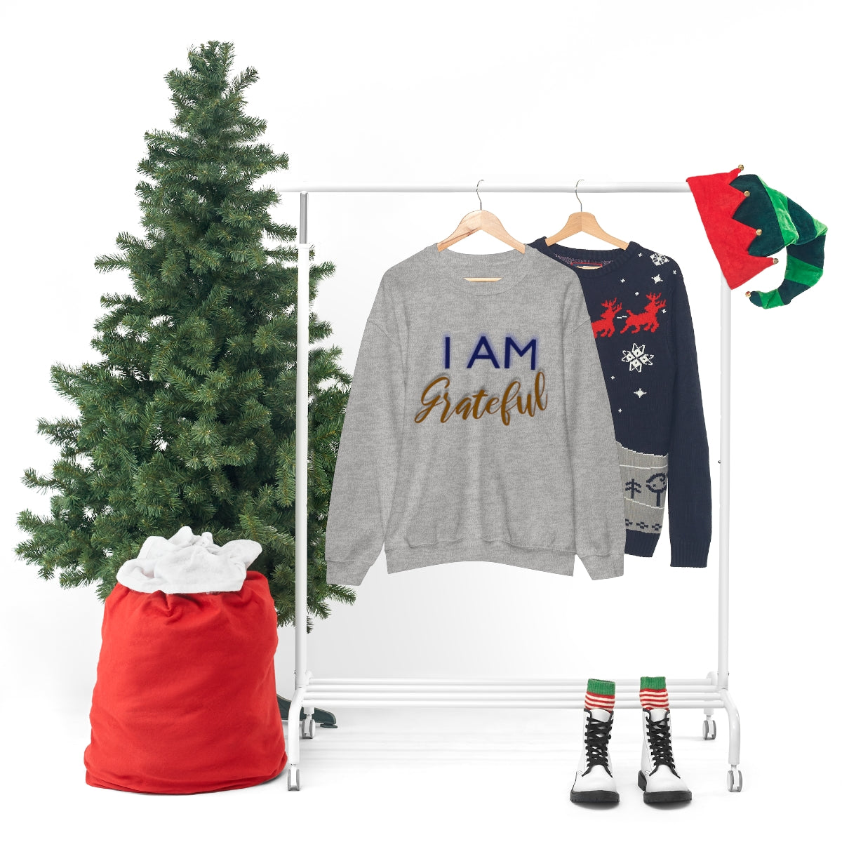 I AM GRATEFUL Unisex Crewneck Sweatshirt