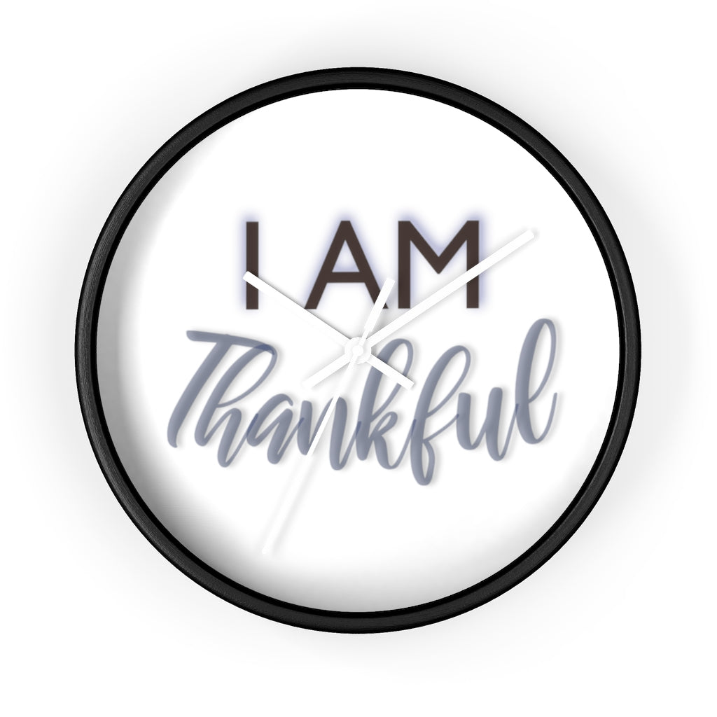 I AM THANKFUL Wall clock