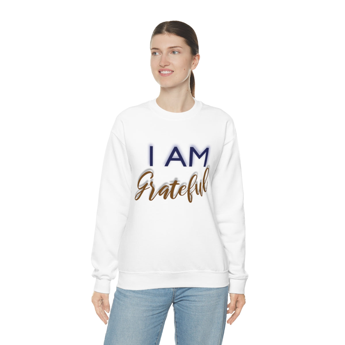 I AM GRATEFUL Unisex Crewneck Sweatshirt