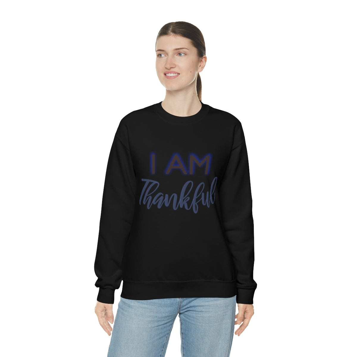 I AM THANKFUL Unisex Crewneck Sweatshirt