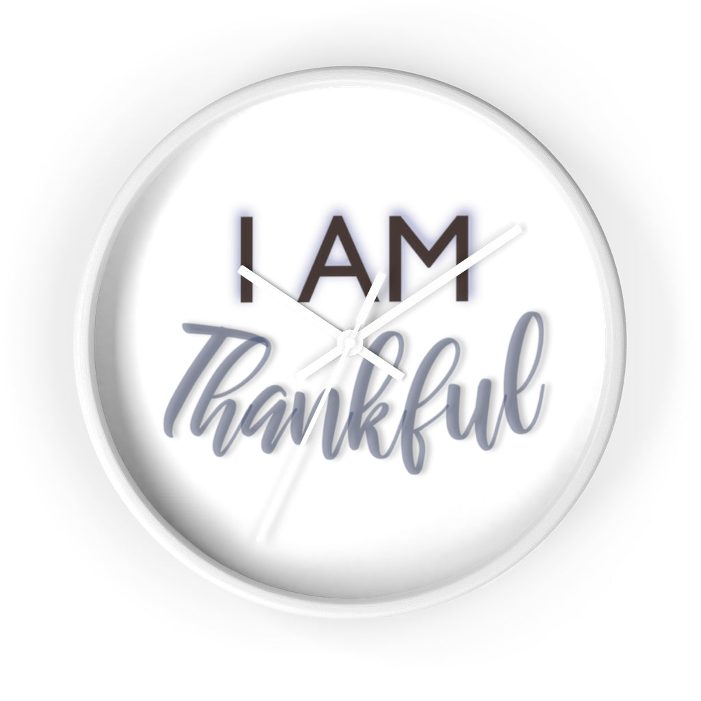 I AM THANKFUL Wall clock