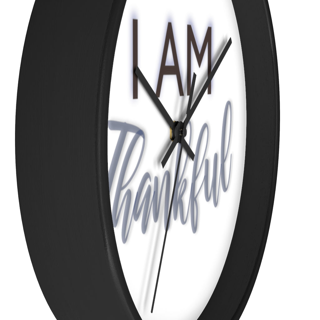 I AM THANKFUL Wall clock