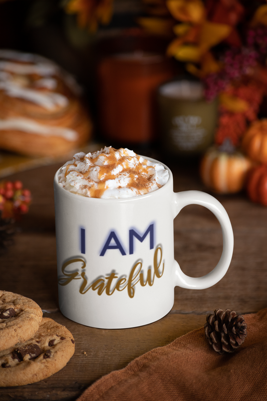 I AM GRATEFUL Ceramic Mug 15oz